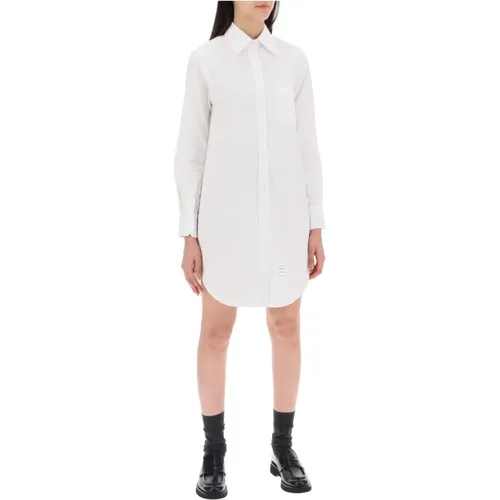 Kurze Button-Down Bluse , Damen, Größe: XS - Thom Browne - Modalova