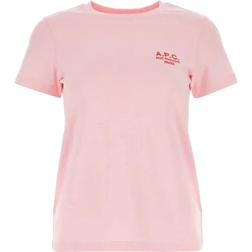 Rosa Baumwoll Denise T-Shirt , Damen, Größe: M - A.p.c. - Modalova