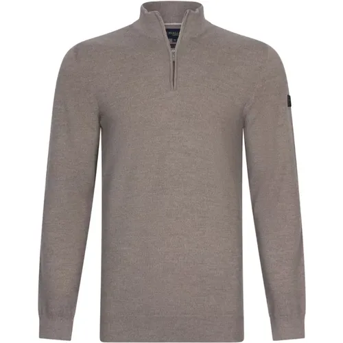 Merino Half Zip Pullover Pullover Sand , Herren, Größe: S - Cavallaro - Modalova