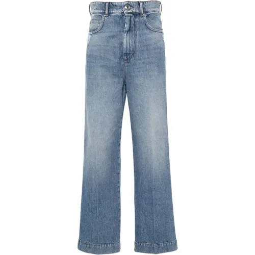 High-Waist Blaue Jeans Klassisches Design , Damen, Größe: W26 - SPORTMAX - Modalova