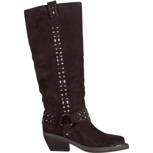 Stiefel mit metallischen Details , Damen, Größe: 40 EU - Alma en Pena - Modalova