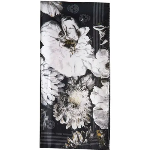 Floral Skull Print Silk Scarf , female, Sizes: ONE SIZE - alexander mcqueen - Modalova