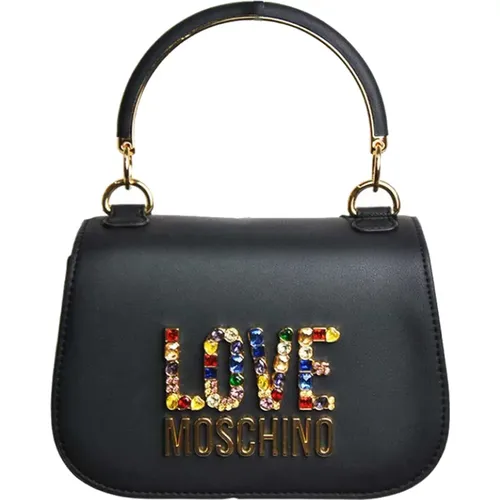 Elegante Schwarze Handtasche , Damen, Größe: ONE Size - Moschino - Modalova