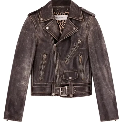 Leather Jacket , female, Sizes: S - Golden Goose - Modalova