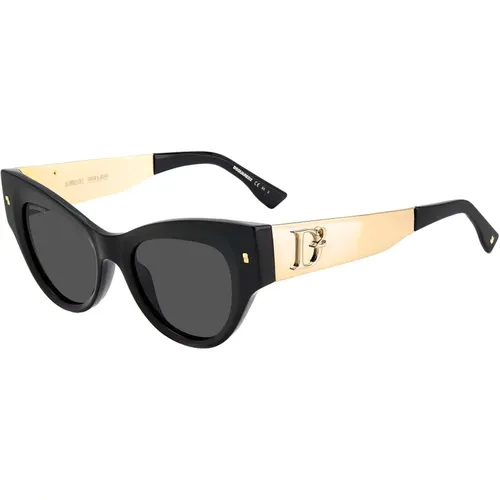 Black/Grey Sunglasses , female, Sizes: 49 MM - Dsquared2 - Modalova