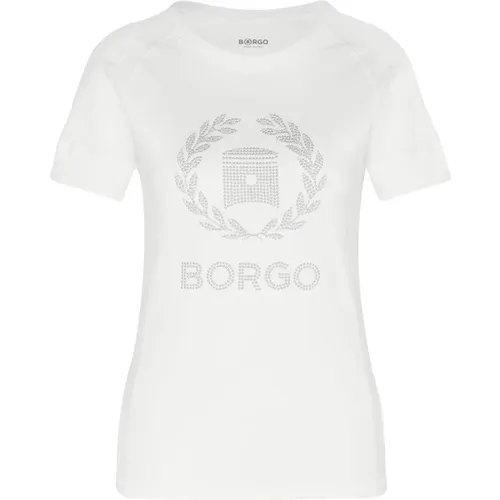 Andalusia Miura Bianco T-Shirt , Damen, Größe: L - Borgo - Modalova