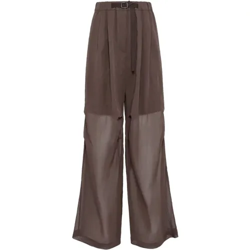 Trousers Classic Style , female, Sizes: S, M - BRUNELLO CUCINELLI - Modalova