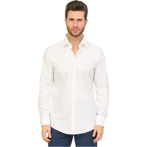 Cotton Classic Shirt Slim Fit , male, Sizes: L, S - Hugo Boss - Modalova