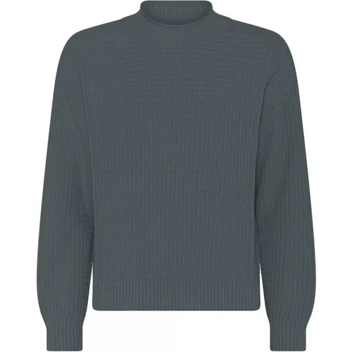 Casual Strukturierte Pullover Bluse Grau , Damen, Größe: L - Skovhuus - Modalova