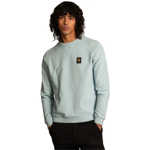 Baumwoll-Sweatshirt mit Rippenbündchen , Herren, Größe: 2XL - Belstaff - Modalova
