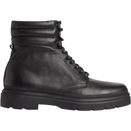 Leather Combat Boots , male, Sizes: 10 UK, 9 UK, 7 UK, 6 UK, 11 UK, 8 UK, 12 UK - Calvin Klein - Modalova