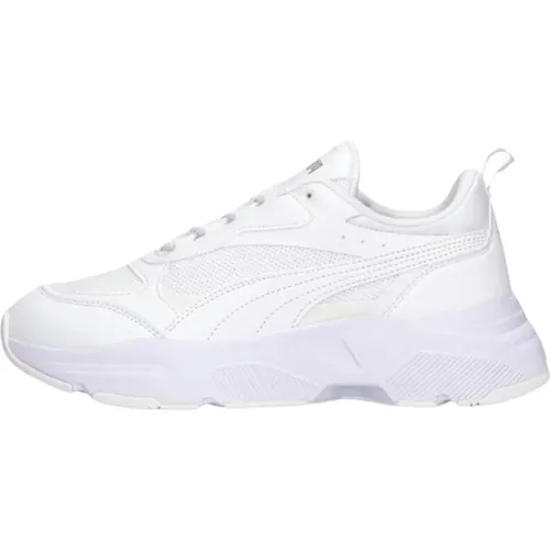 Niedrige Sneakers Cassia weißer Lederlook , Damen, Größe: 38 EU - Puma - Modalova