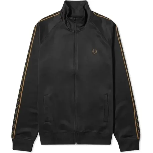 Contrast Taped Track Jacket , male, Sizes: S - Fred Perry - Modalova