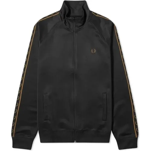Contrast Taped Track Jacket , male, Sizes: XL, S, M - Fred Perry - Modalova