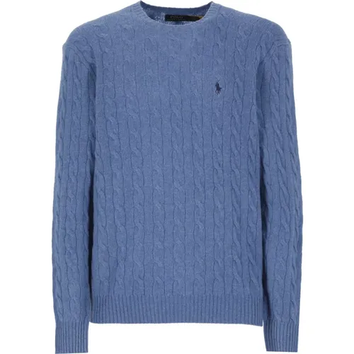 Blaue Pullover , Herren, Größe: L - Ralph Lauren - Modalova