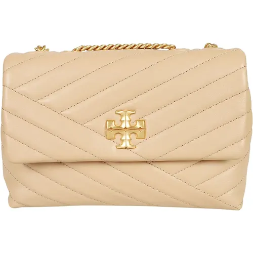 Chevron Schultertasche Nude Neutrals , Damen, Größe: ONE Size - TORY BURCH - Modalova