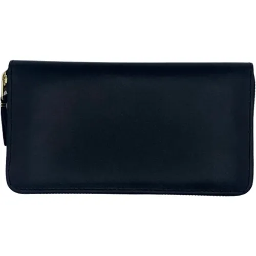 Schwarzes Leder Reißverschluss Brieftasche , Damen, Größe: ONE Size - Comme des Garçons - Modalova