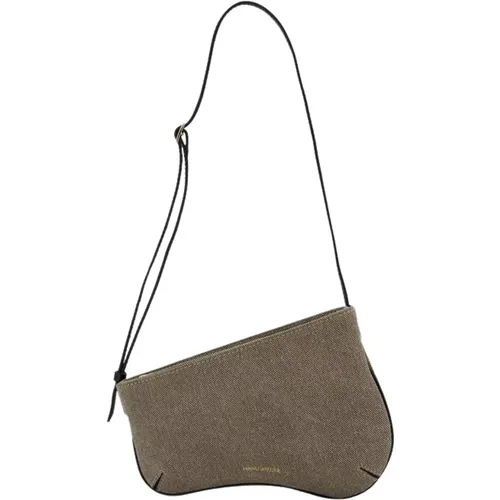 Mini Curve Hobo Bag in Multicoloured Denim , female, Sizes: ONE SIZE - Manu Atelier - Modalova