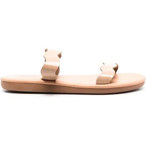 Kastos ff patent nude sandals , female, Sizes: 5 UK, 3 UK - Ancient Greek Sandals - Modalova