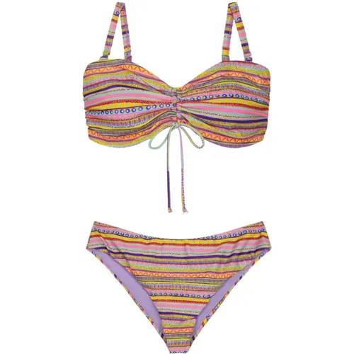 Trägerloses Bikini-Set Muscheldruck , Damen, Größe: L - Me-Fui - Modalova