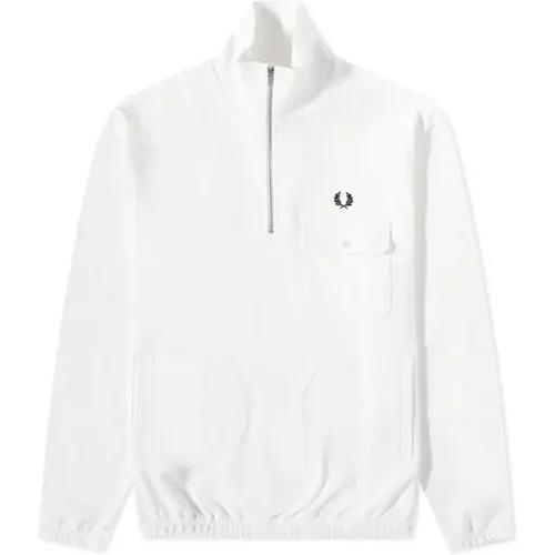 Iconic Half Zip Funnel Neck Sweatshirt , female, Sizes: S - Fred Perry - Modalova