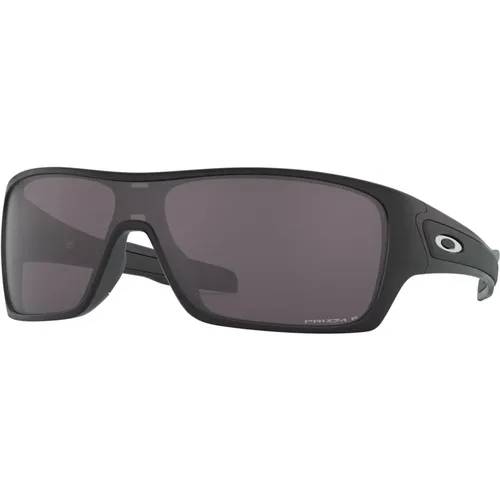 Matte Schwarze Sonnenbrille mit Prizm Grau , Herren, Größe: 32 MM - Oakley - Modalova
