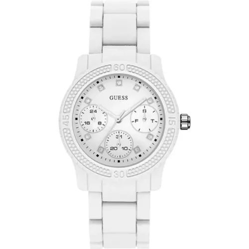 Weißes Gummi Quarz Unisex Uhr - Guess - Modalova