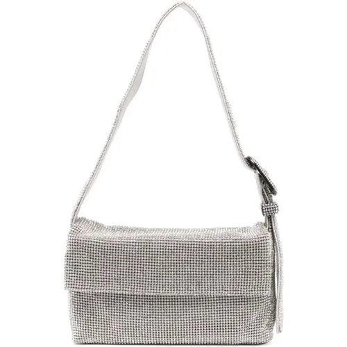 Kristall Silber Mesh Schultertasche - Benedetta Bruzziches - Modalova