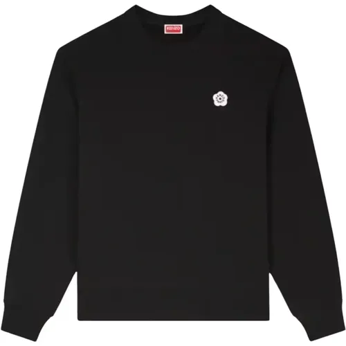 Schwarzer Boke Flower 2.0 Bestickter Pullover , Herren, Größe: M - Kenzo - Modalova