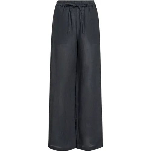 Linen Wide Leg Trousers , female, Sizes: XS, M, S - Co'Couture - Modalova