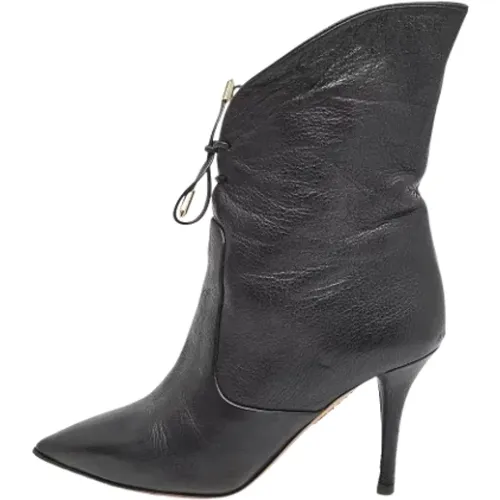 Pre-owned Leather boots , female, Sizes: 2 UK - Aquazzura Pre-owned - Modalova