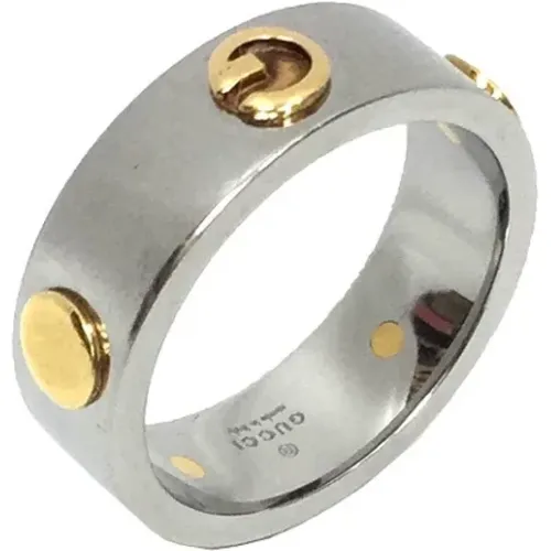 Pre-owned Silver Metal Gucci Ring , female, Sizes: ONE SIZE - Gucci Vintage - Modalova