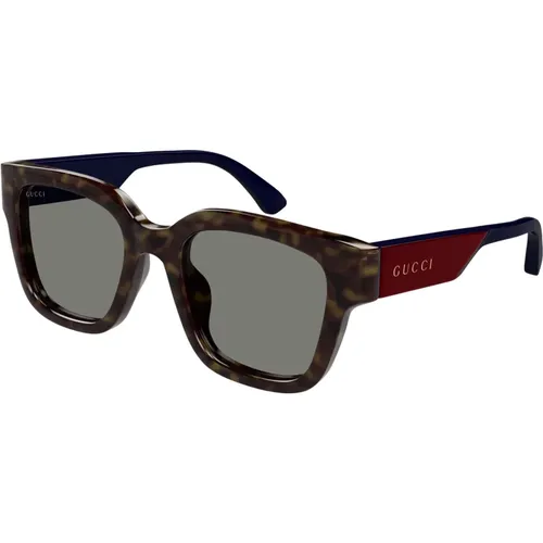 Stilvolle Rot/Graue Sonnenbrille , Herren, Größe: 54 MM - Gucci - Modalova