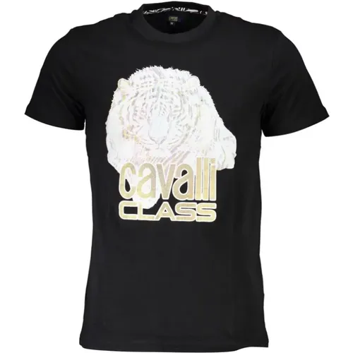 T-Shirt with Print Logo , male, Sizes: XL, 2XL, M, L - Cavalli Class - Modalova