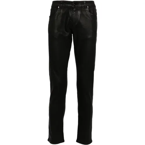 Schwarze Denim Coated Tapered Leg Jeans - Salvatore Santoro - Modalova