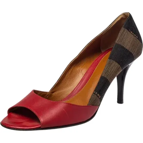 Pre-owned Canvas heels , female, Sizes: 6 1/2 UK - Fendi Vintage - Modalova