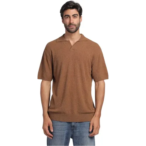 Sponge Effect Half Sleeve Polo , male, Sizes: XS, S - closed - Modalova