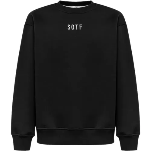 Italienischer Baumwoll-Sweatshirt , Herren, Größe: M - Sotf - Modalova