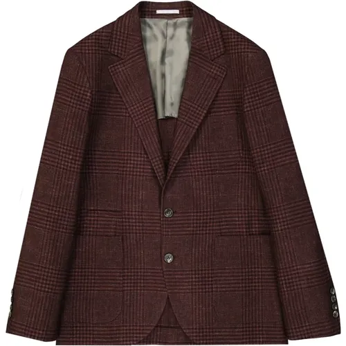 Tartan Wool Jacket , male, Sizes: M, S, L - BRUNELLO CUCINELLI - Modalova