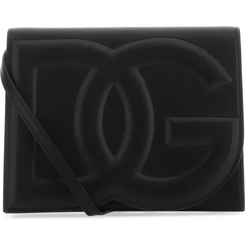 Leather crossbody bag , female, Sizes: ONE SIZE - Dolce & Gabbana - Modalova