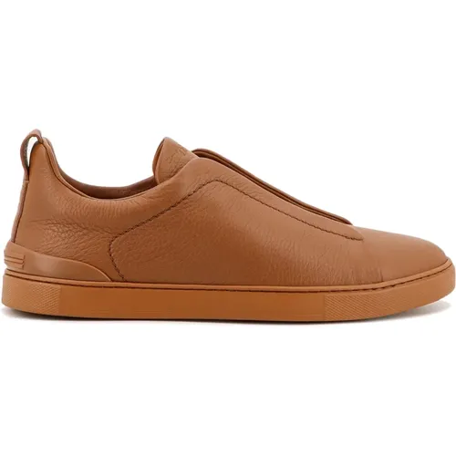 Slip-On Sneakers with Elastic Detail , male, Sizes: 9 UK - Ermenegildo Zegna - Modalova