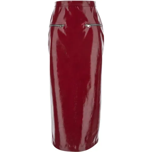 Roter Rock Gonna/Skirt , Damen, Größe: XS - MSGM - Modalova