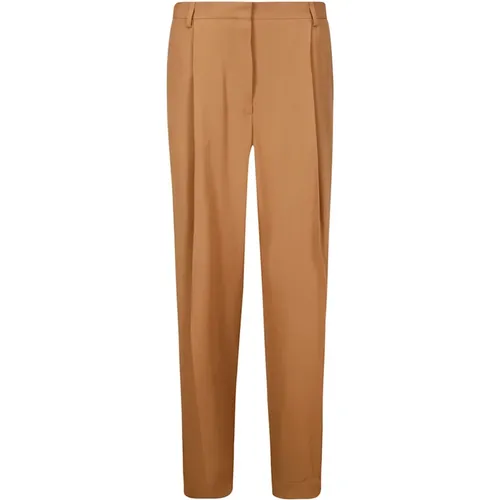 Straight Trousers with Front Stripe , female, Sizes: L, S, M - Dries Van Noten - Modalova