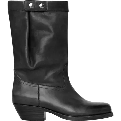 Schwarze Leder Stiefeletten , Damen, Größe: 40 EU - Isabel marant - Modalova