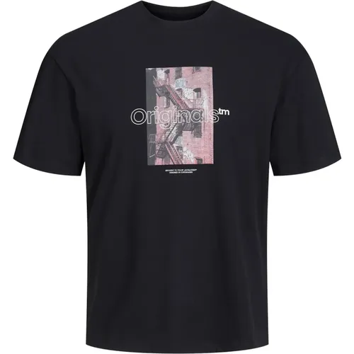 Casual Print T-Shirt mit kurzen Ärmeln - jack & jones - Modalova