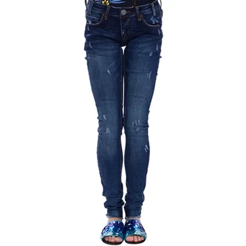 Dunkelblaue Skinny Jeans mit Knieschnitten , Damen, Größe: W25 - One Teaspoon - Modalova