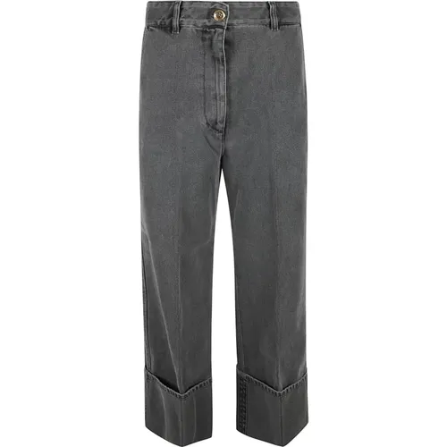 Graue Denim Iconic Hose , Damen, Größe: S - Patou - Modalova