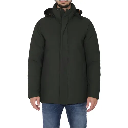 Dark Hooded Jacket with Zipper , male, Sizes: 2XL, XL - Save The Duck - Modalova
