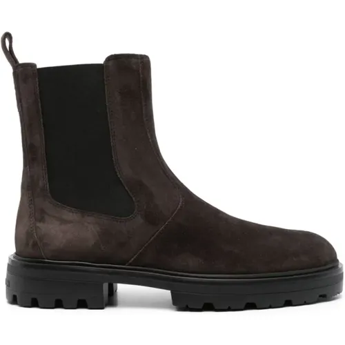 Klassische Chelsea Boots im Palissandro-Stil,Klassische Chelsea Boots für Frauen - Hogan - Modalova