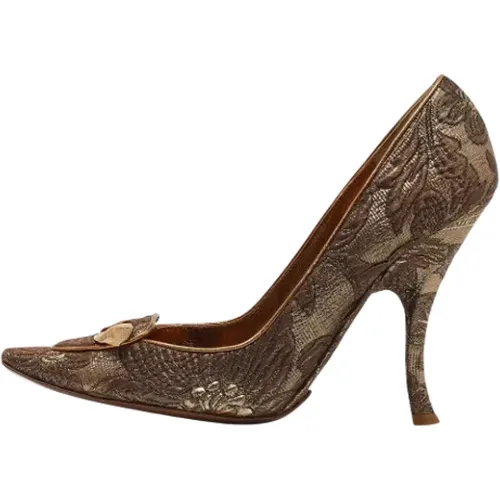 Pre-owned Fabric heels , female, Sizes: 6 1/2 UK - Dolce & Gabbana Pre-owned - Modalova